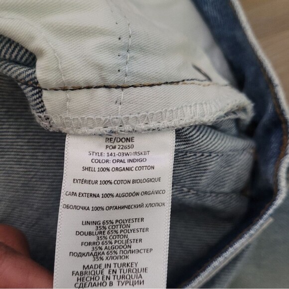 RE/DONE 70s High Rise Skinny Boot in Opal Indigo Size 27 - Picture 8 of 12